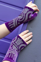 Polonova Longer Mehndi Hearts Arm Warmers
