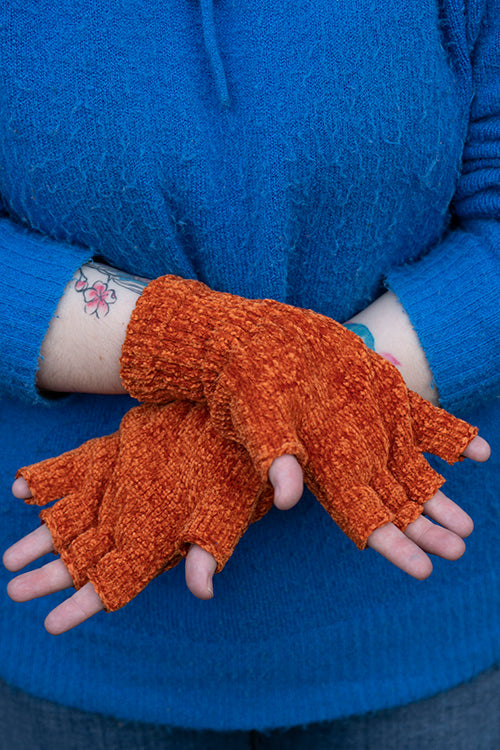 Chenille Fingerless Gloves