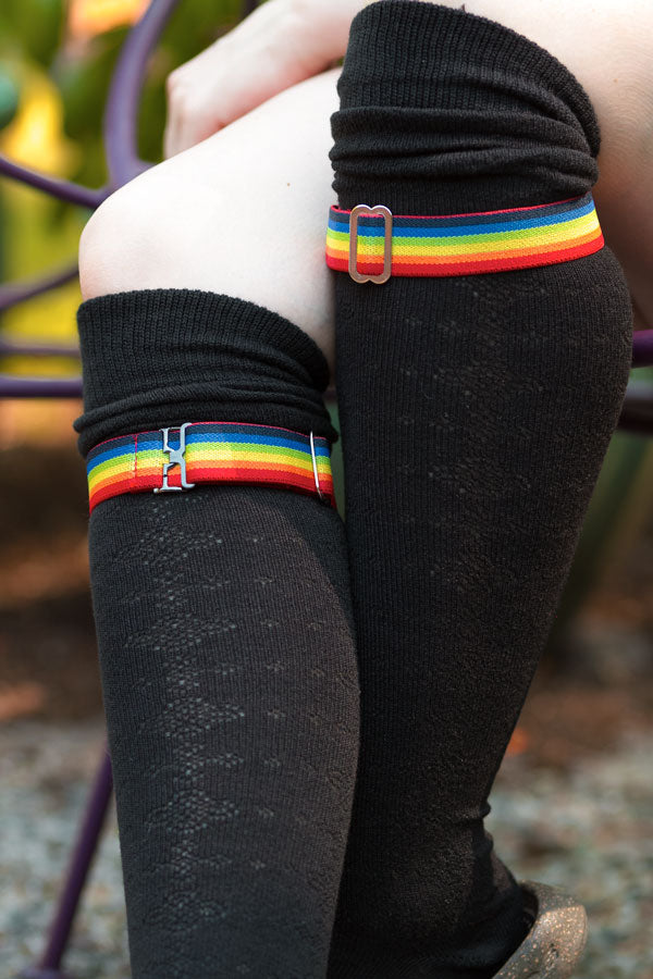 Simply Adjustable Rainbow Sock Garters
