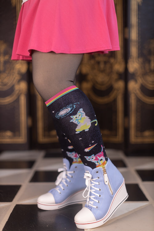 Space Cats Stretch-It Knee High