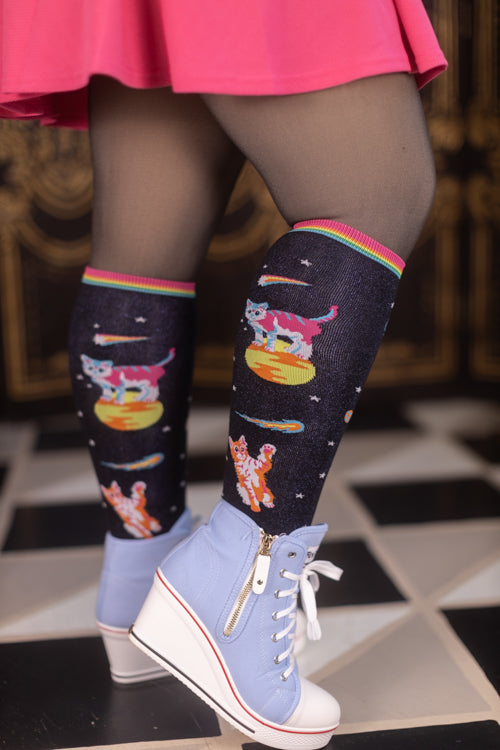Space Cats Stretch-It Knee High