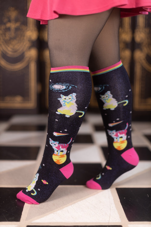 Space Cats Stretch-It Knee High
