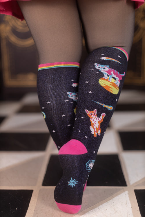 Space Cats Stretch-It Knee High