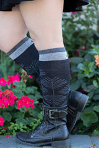 Full Floral Compression Knee High