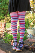 Striped Over the Knee Toe Socks
