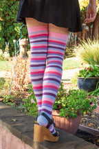 Striped Over the Knee Toe Socks