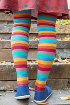Striped Over the Knee Toe Socks