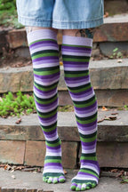 Striped Over the Knee Toe Socks