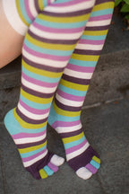 Striped Over the Knee Toe Socks